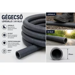 Gégecső lépésálló UV álló! 25mm