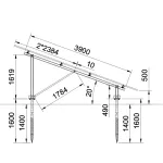 HQ Mount Földre szerelhető 2x22 napelemes tartórendszer 