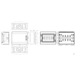 SCHRACK elosztó falon kívüli IP65 12 modulos