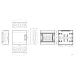 SCHRACK elosztó falon kívüli IP65 8 modulos