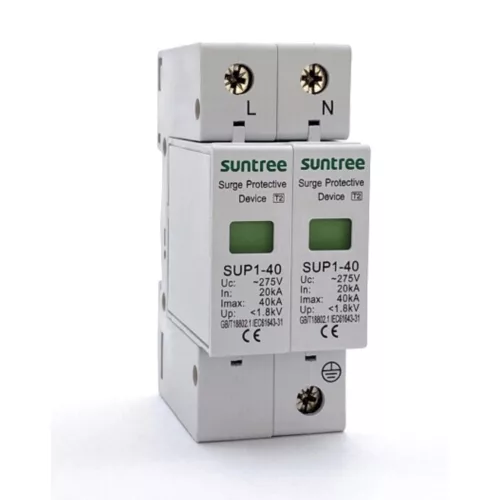 AC Túlfeszültség védelem SUNTREE 2P SUP2 T1+T2 275V AC 20-40KA